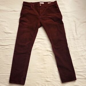 Goodfellow Corduroy Pants - Burgundy 34Wx32L